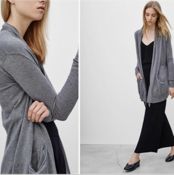 ARITZIA Wilfred Flaubert Cotton silk cashmere knit open cardigan sweater xs - Picture 4 of 11